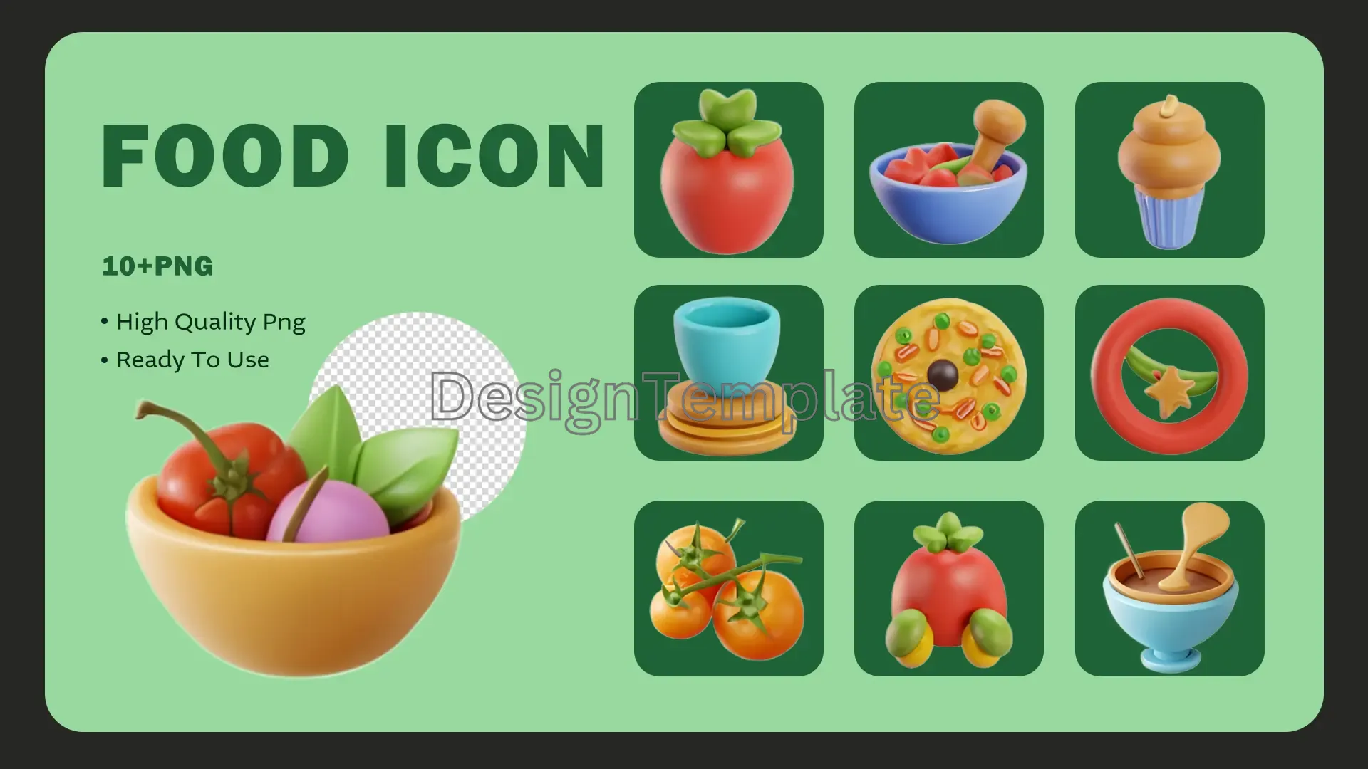 Culinary Icons 3D Elements Pack